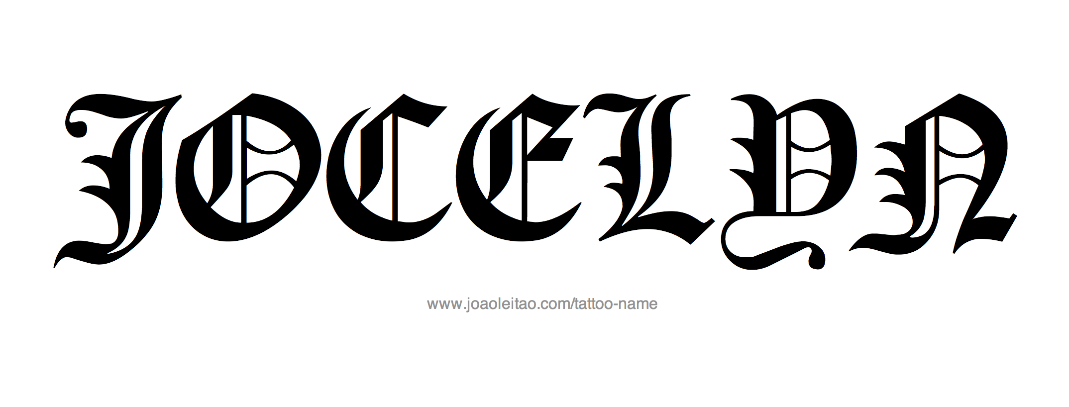 Jocelyn Name Tattoo Designs